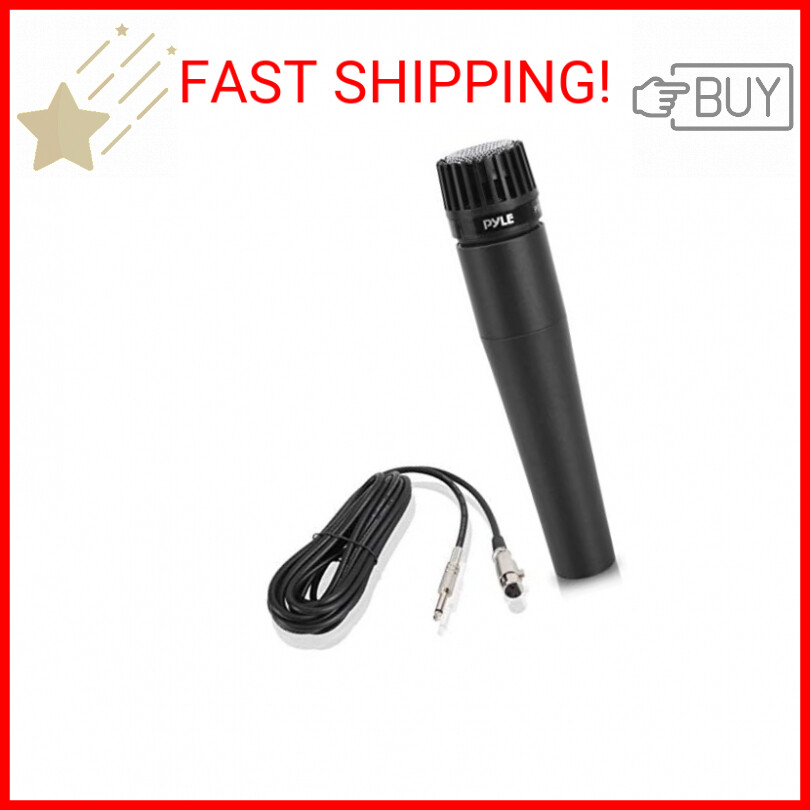 PylePro Dynamic Handheld Microphone, Professional Moving Coil Mic with Built-in