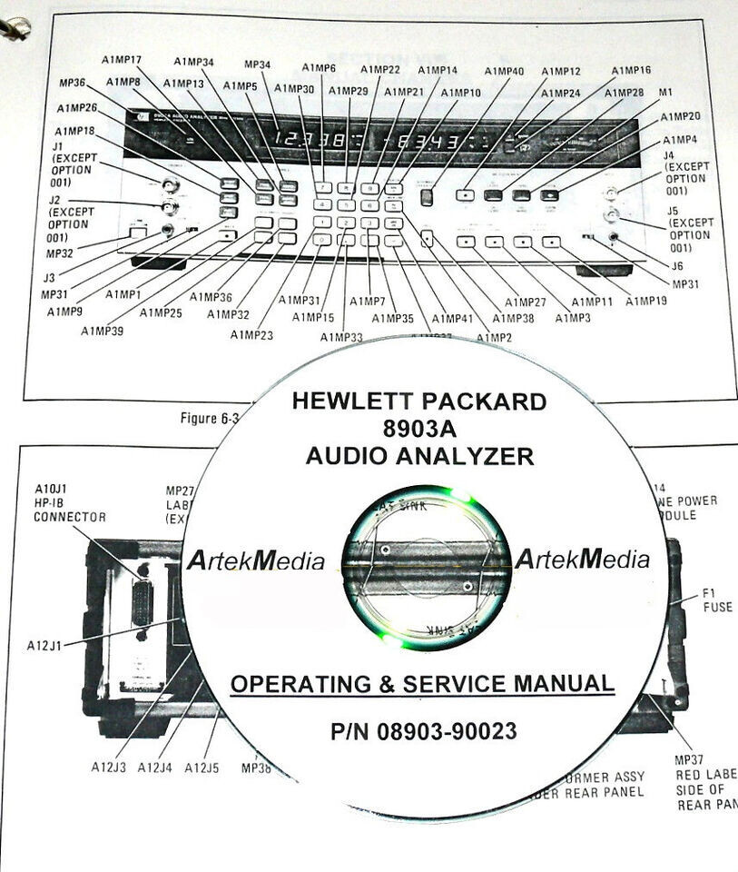 HP 8903A AUDIO ANALYZER OPERATING & SERVICE MANUALS