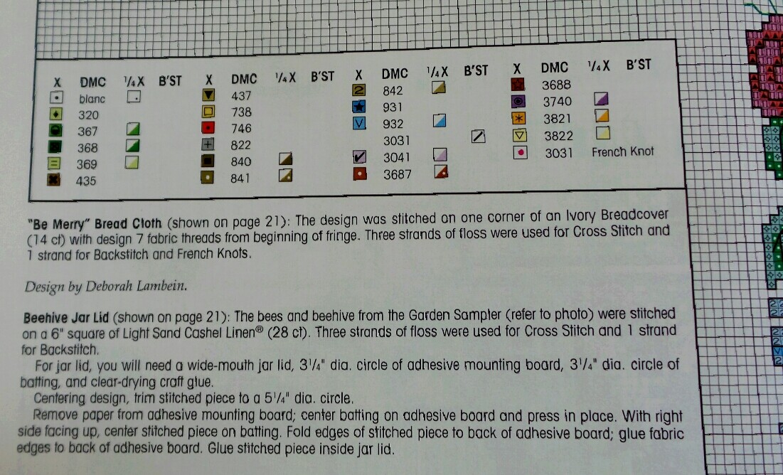 Cross Stitch Pattern BEE GARDEN SAMPLER Flowers Bees Honeycomb Proverbs 16:24