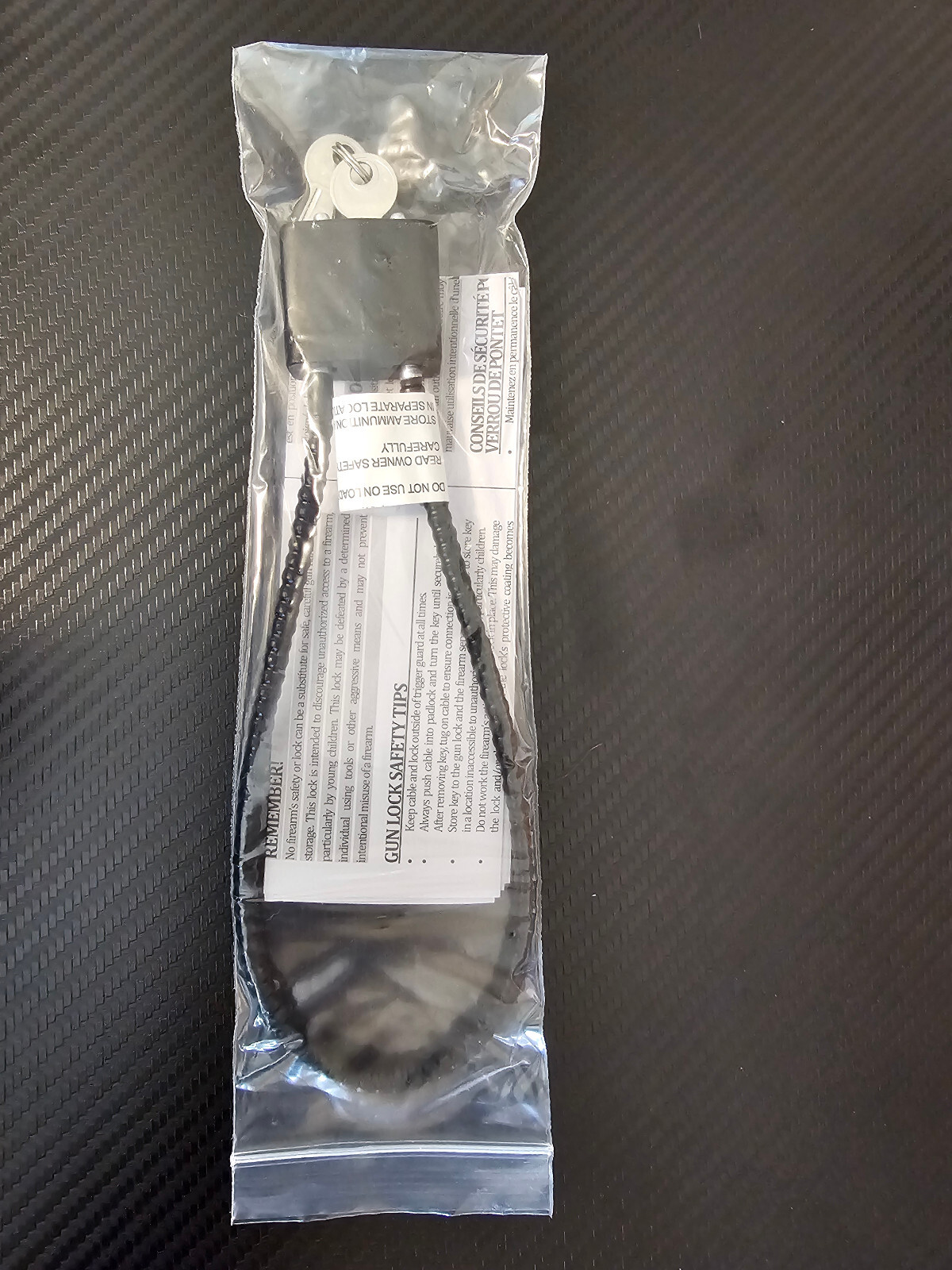 Gun Lock cable Firearm Safety Cable Lock Brand New pistol