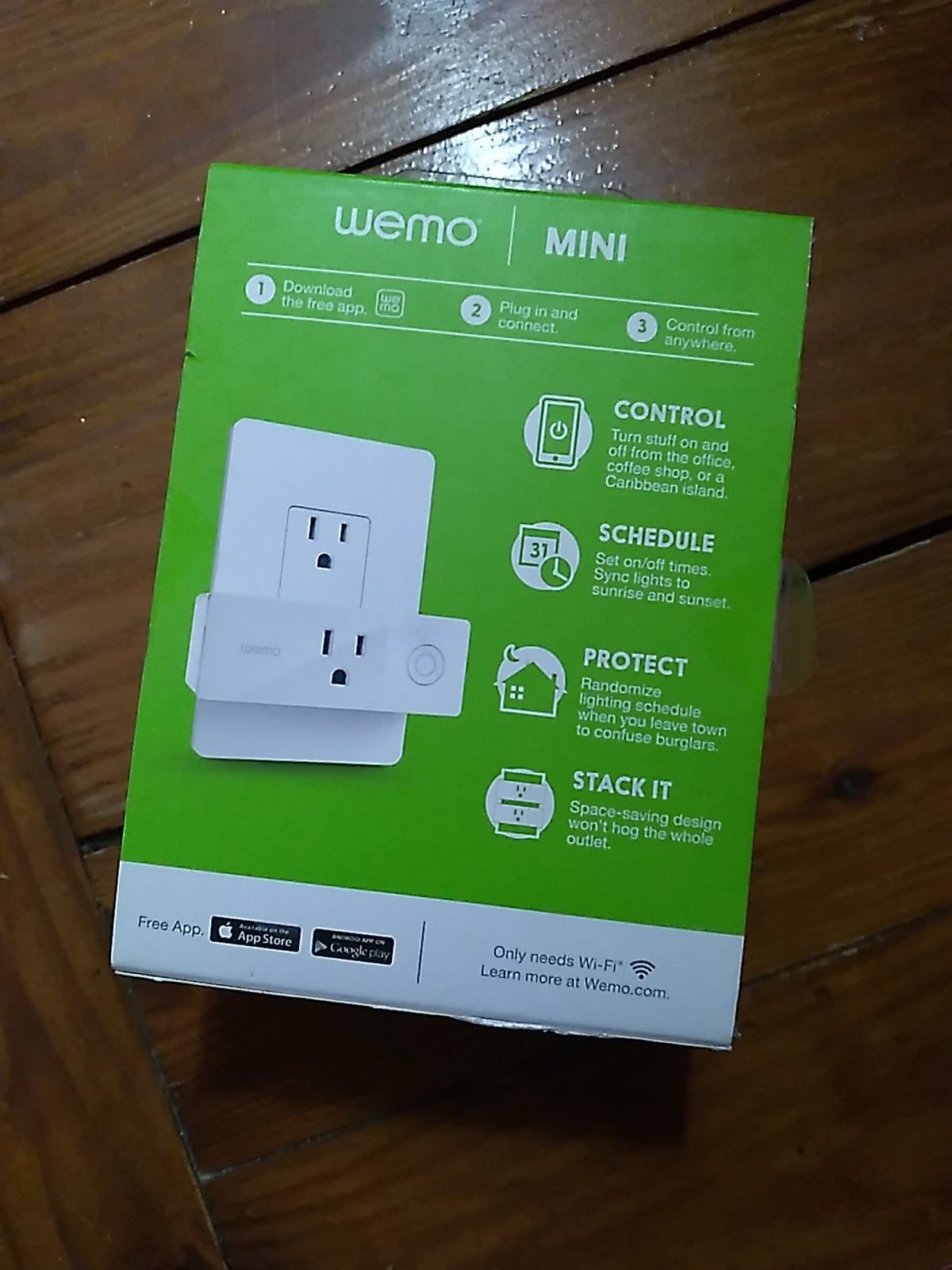 WeMo WiFi Enabled Mini Smart Plug - White - Works W/Nest Alexa Google