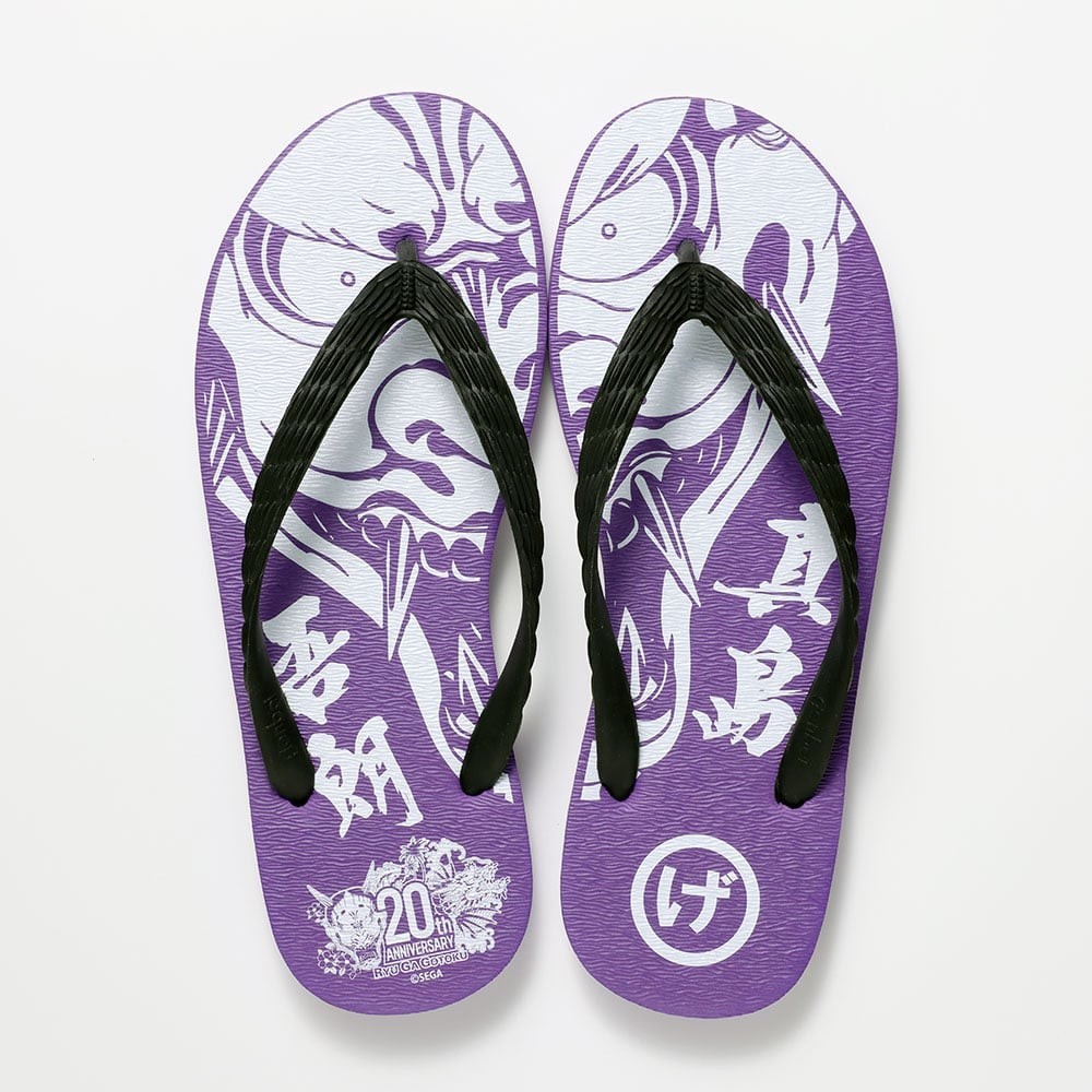 Ryu Ga Gotoku Goro Majima Beach Sandals Purple Black Unisex Adult S/M/L Japan