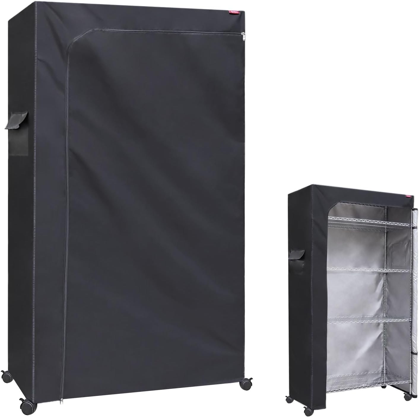 Shelf Cover Wire Shelving Rack Dust Cover 48X18X72,The Two-Way Zipper Design