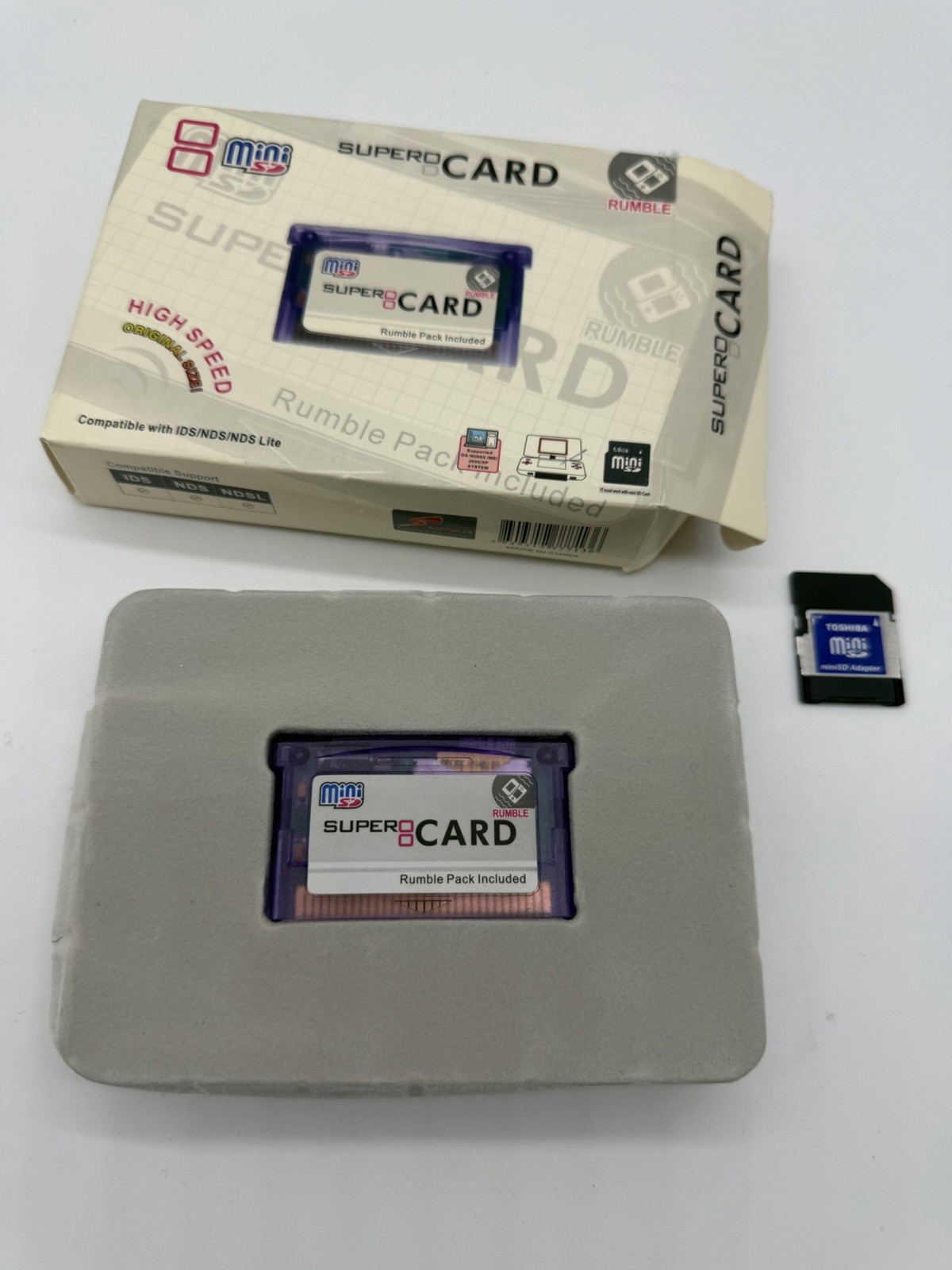 SuperCard Mini SD Purple for DS/DSi/DS Lite Rumble Pack