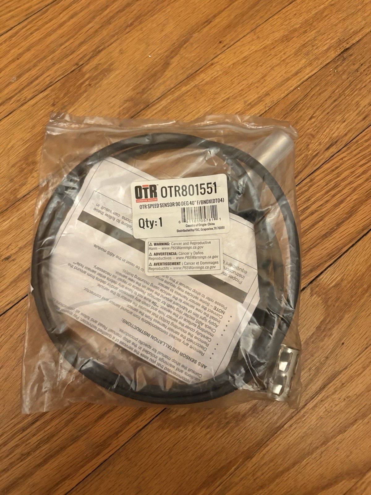 OTR801551 ABS Sensor Bendix Wheel Speed Sensor