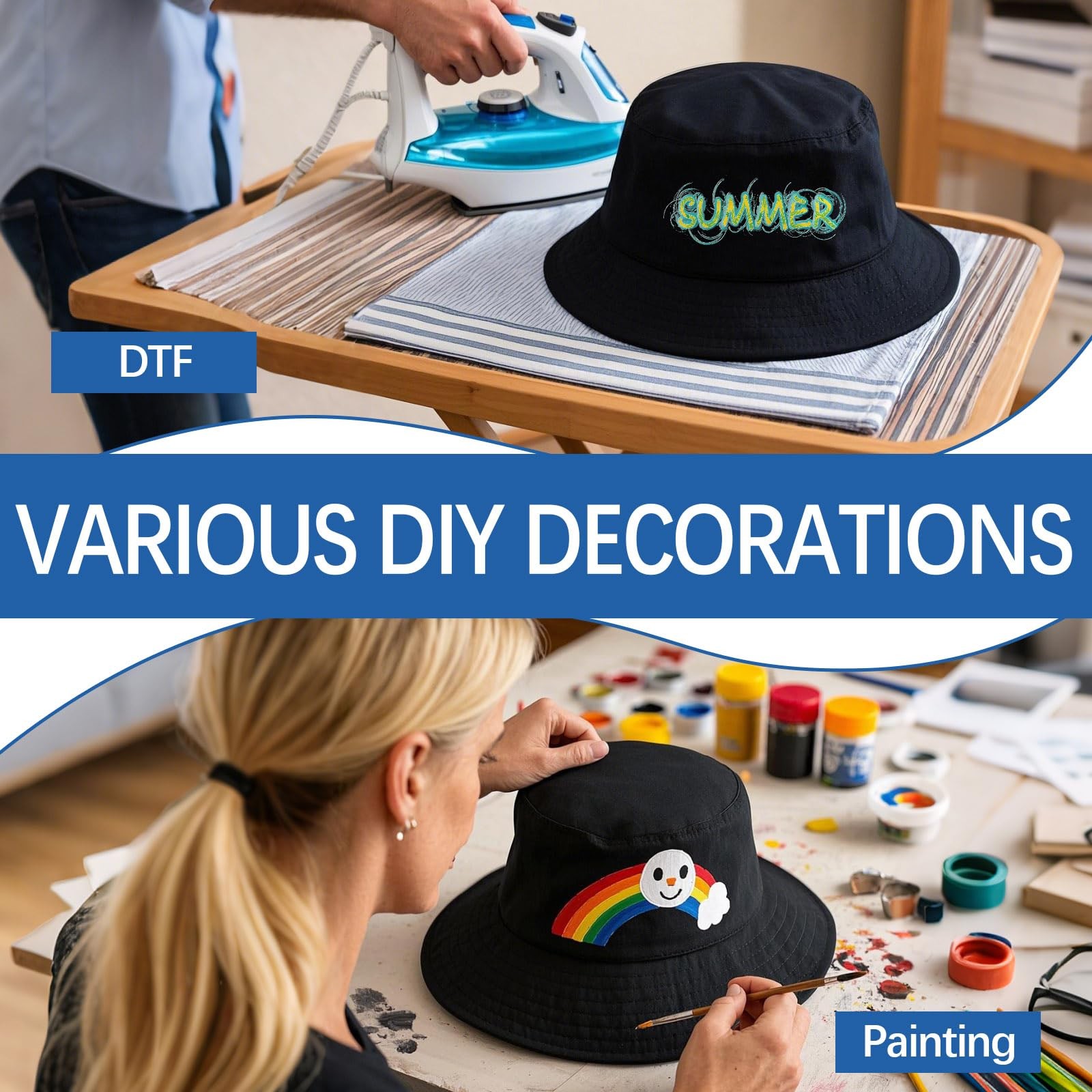 12pcs Bucket hat Black Sublimated Bucket Hats Bulk Bucket Hats Bulk Solid Col...