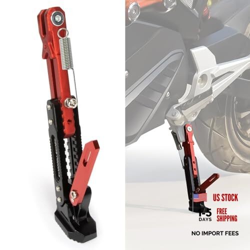 Universal Motorcycle Side Stand -  Adjustable Aluminum Alloy Short Motorcycle