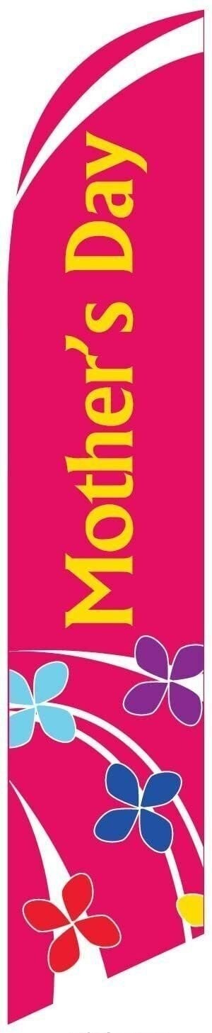 Mother's Day Church Feather Banner Swooper Flag, Replacement Flag Only
