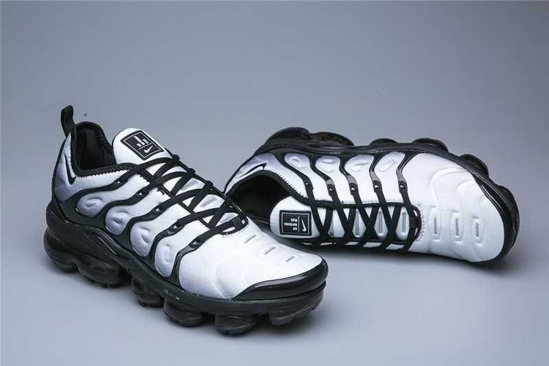New Nike Air Vapormax TN Plus Men's White and Black Sneakers Running Shoes -