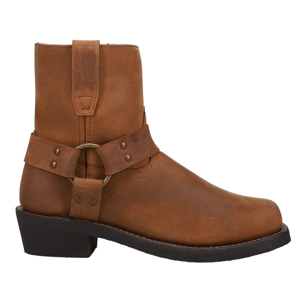 Dingo Rev Up Square Toe Motorcycle  Mens Brown Casual Boots DI19094