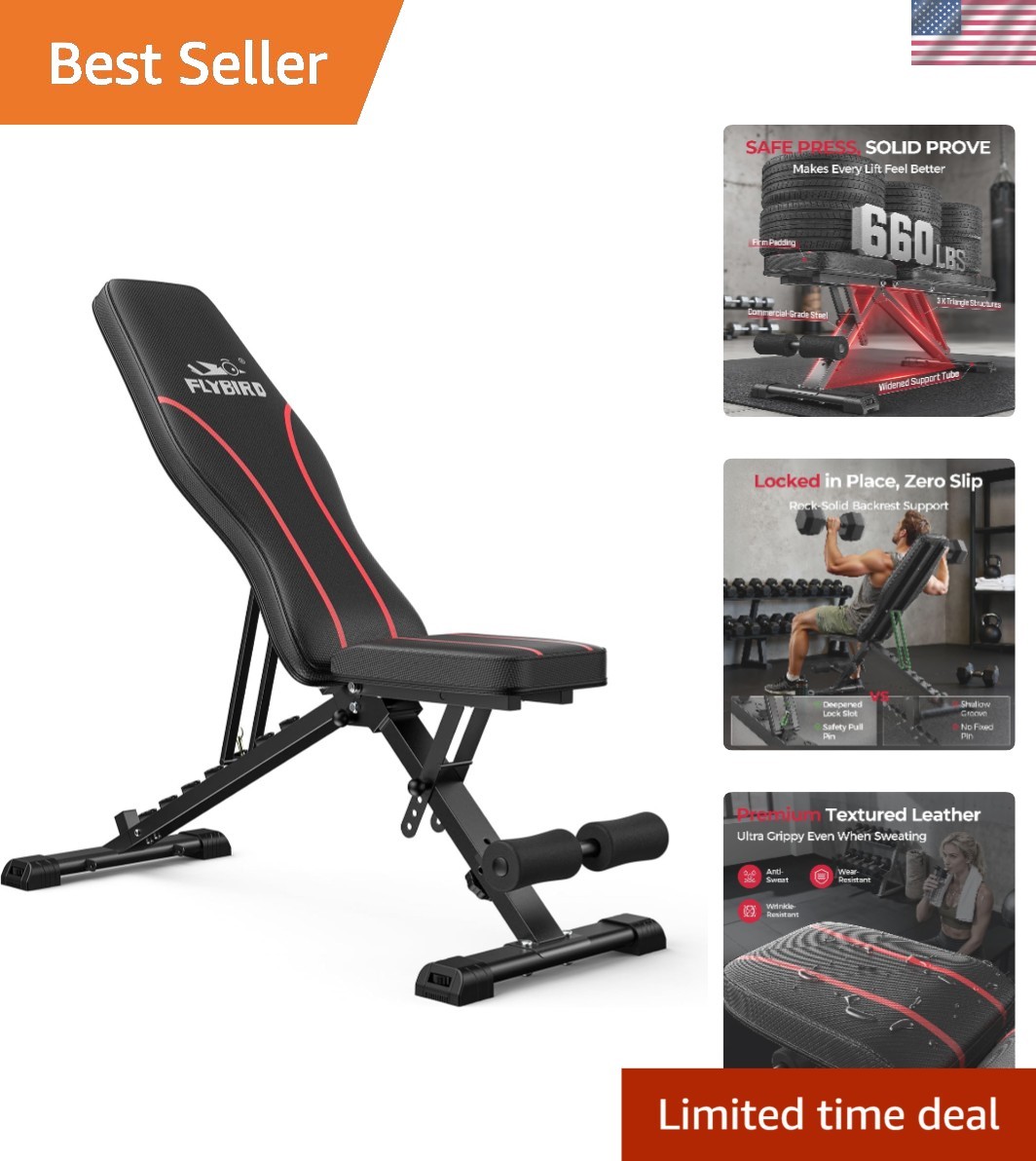 Alloy Steel Adjustable Workout Bench with 96 Settings for Comprehensive Training