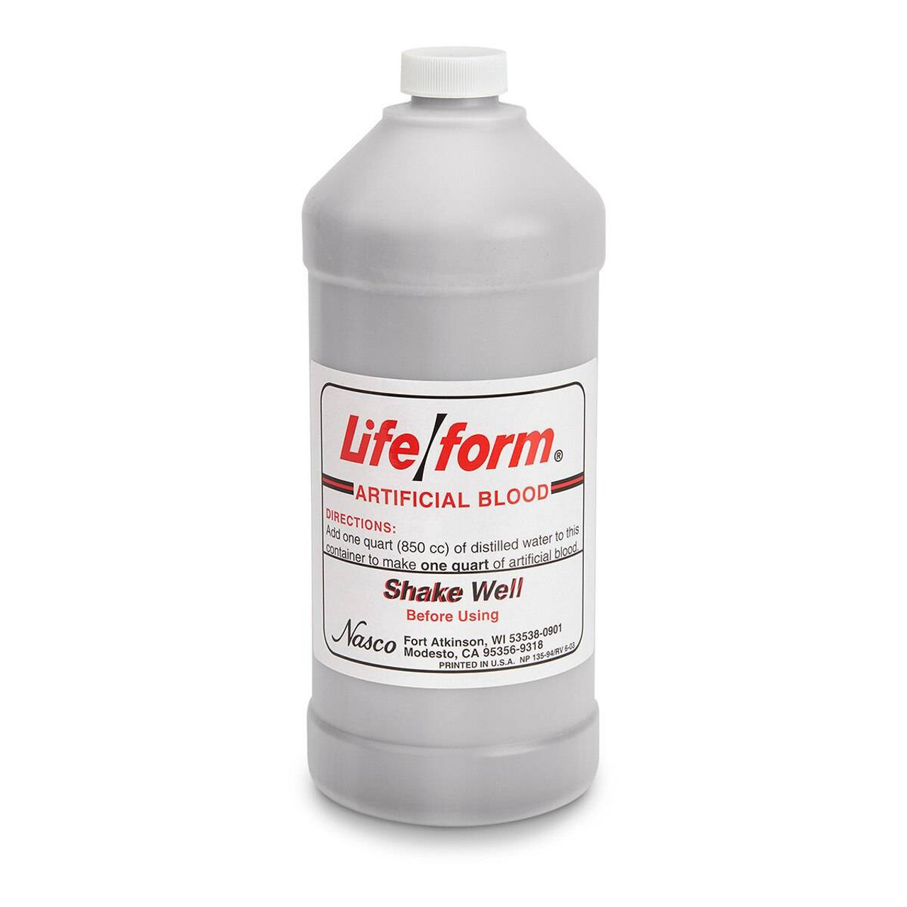 Life/form Artificial Fake Arterial Blood 1 Quart Just Add Distilled Water