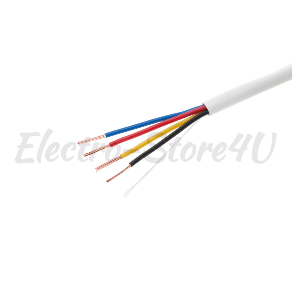 500ft Alarm Security Wire Cable 22/4 Gauge Solid Conductor UTP Unshielded CCA