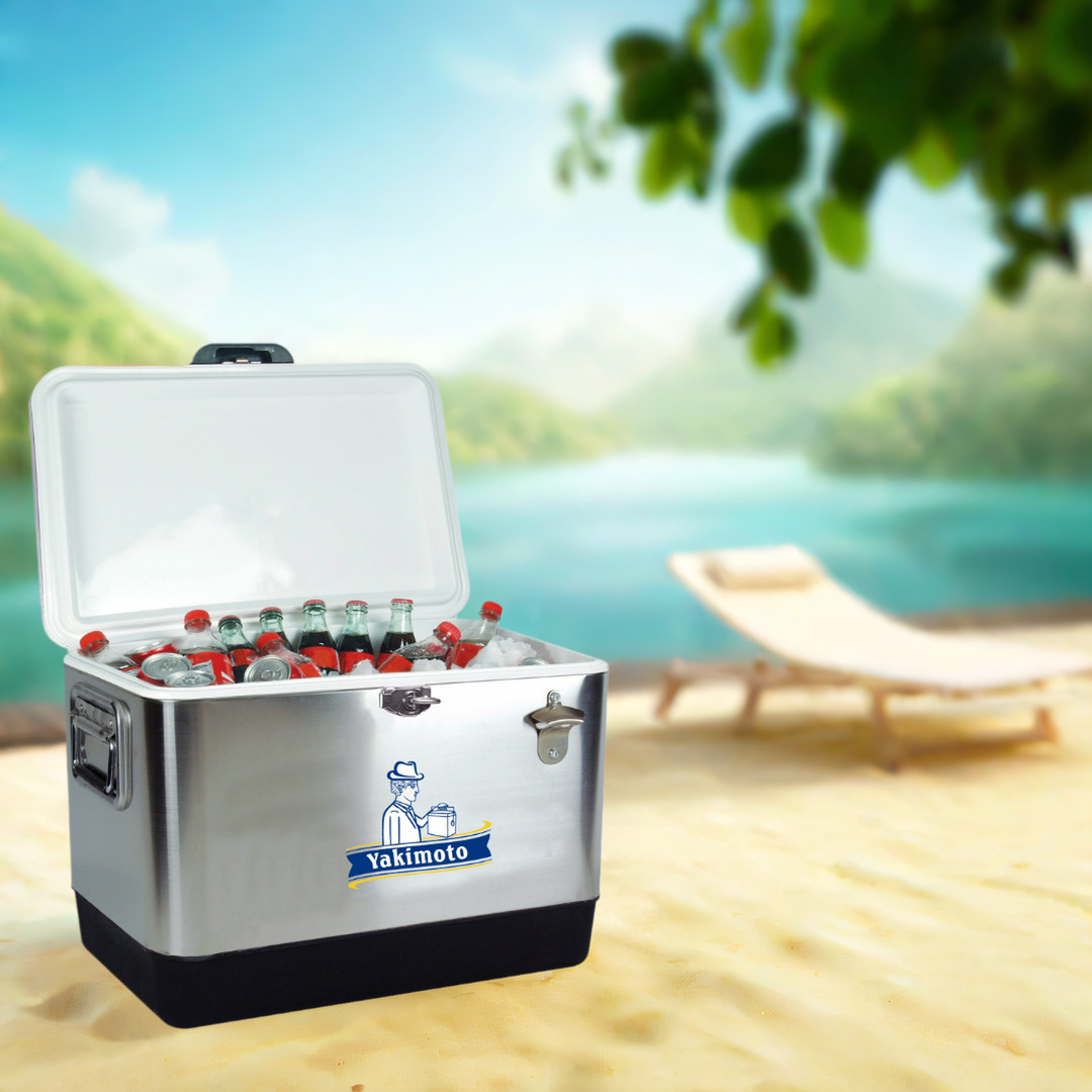 Yakimoto 54Qt Insulated Portable Retro Ice Chest Cooler for Party Camping