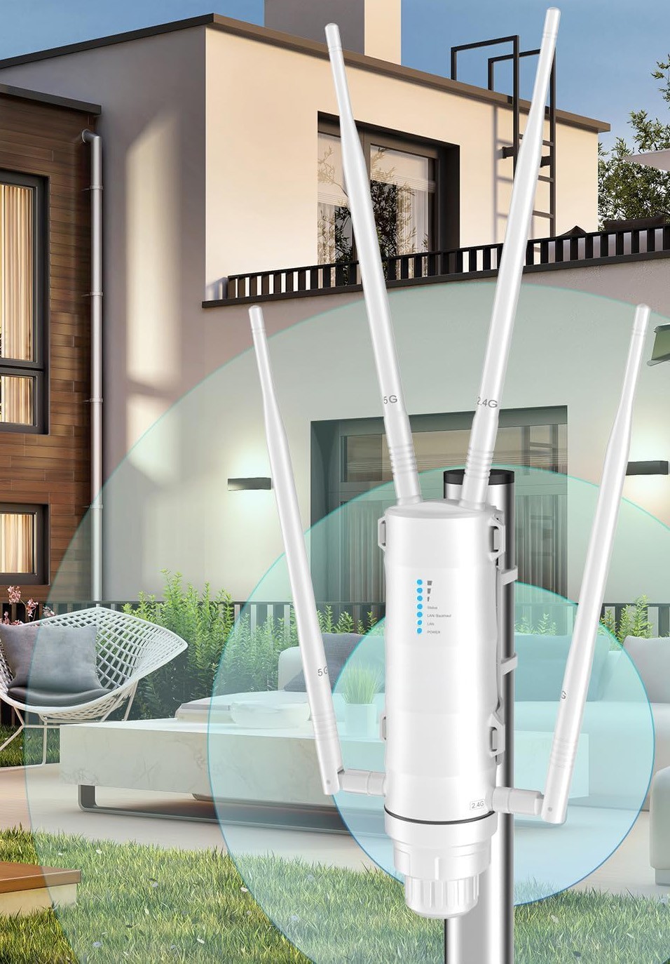 AC1200 Outdoor Access Point - Weatherproof - POE -Dual Band 2.4/5GHz-Multi-Mode