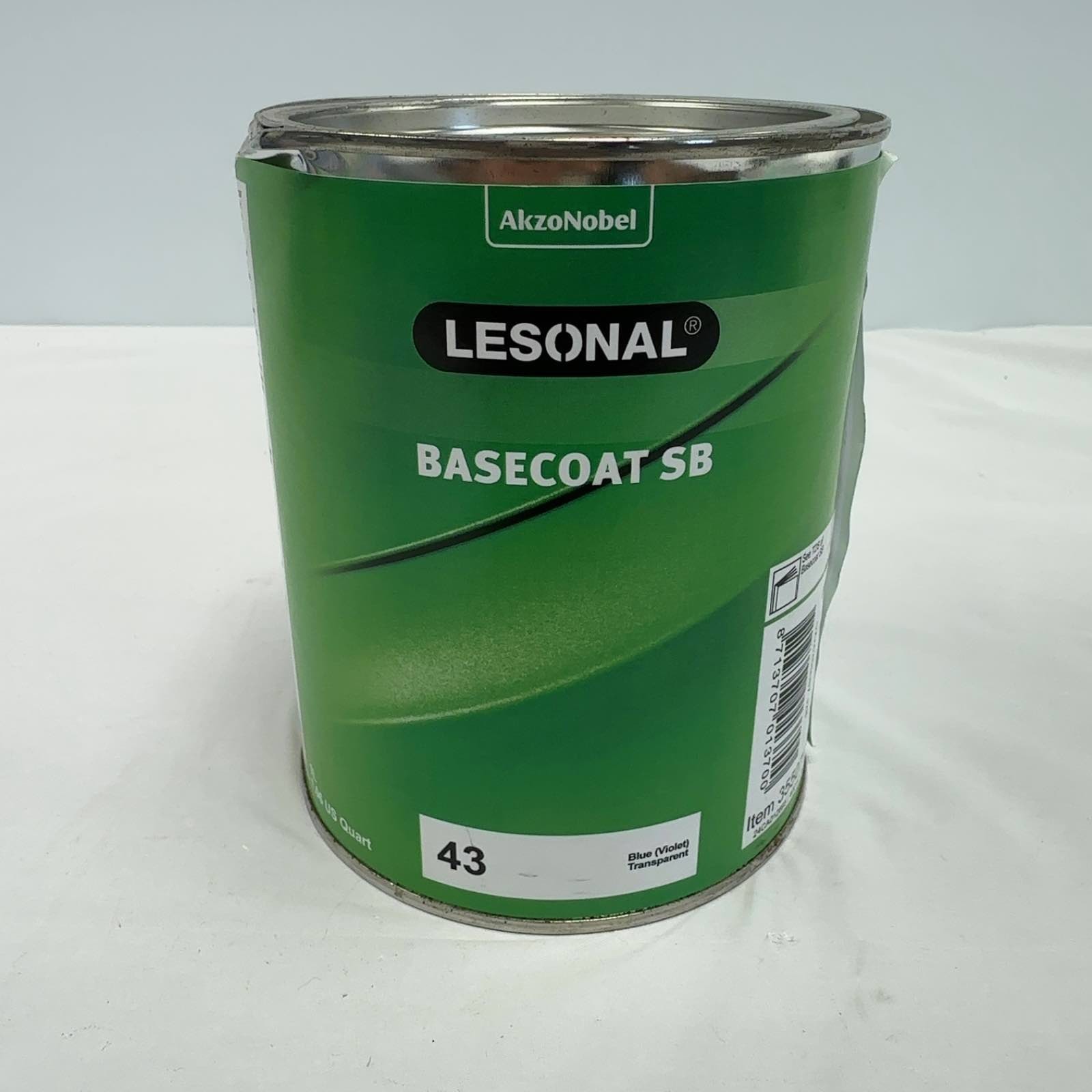 AkzoNobel 355075 Lesonal Basecoat SB 43 Blue Violet Transparent Paint Toner 1L