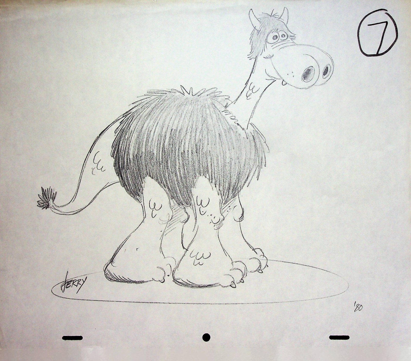 Daffy Dragons (Unreleased) JERRY EISENBERG Signed Hand-Drawn Character Layout#LF
