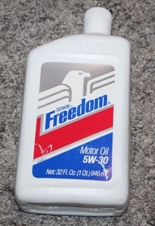 RARE VINTAGE NOS  1-QT AMWAY FREEDOM MOTOR OIL SYNTHETIC 15W-30 DATED 1988