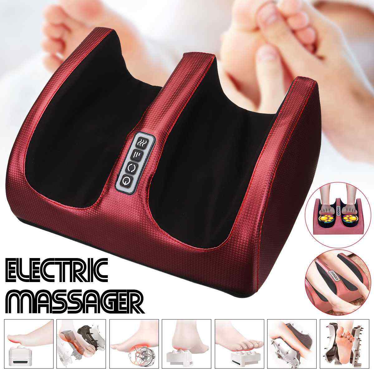 Shiatsu Electric Foot Calf Massager with Hot Compress Heating Therapy Kneading