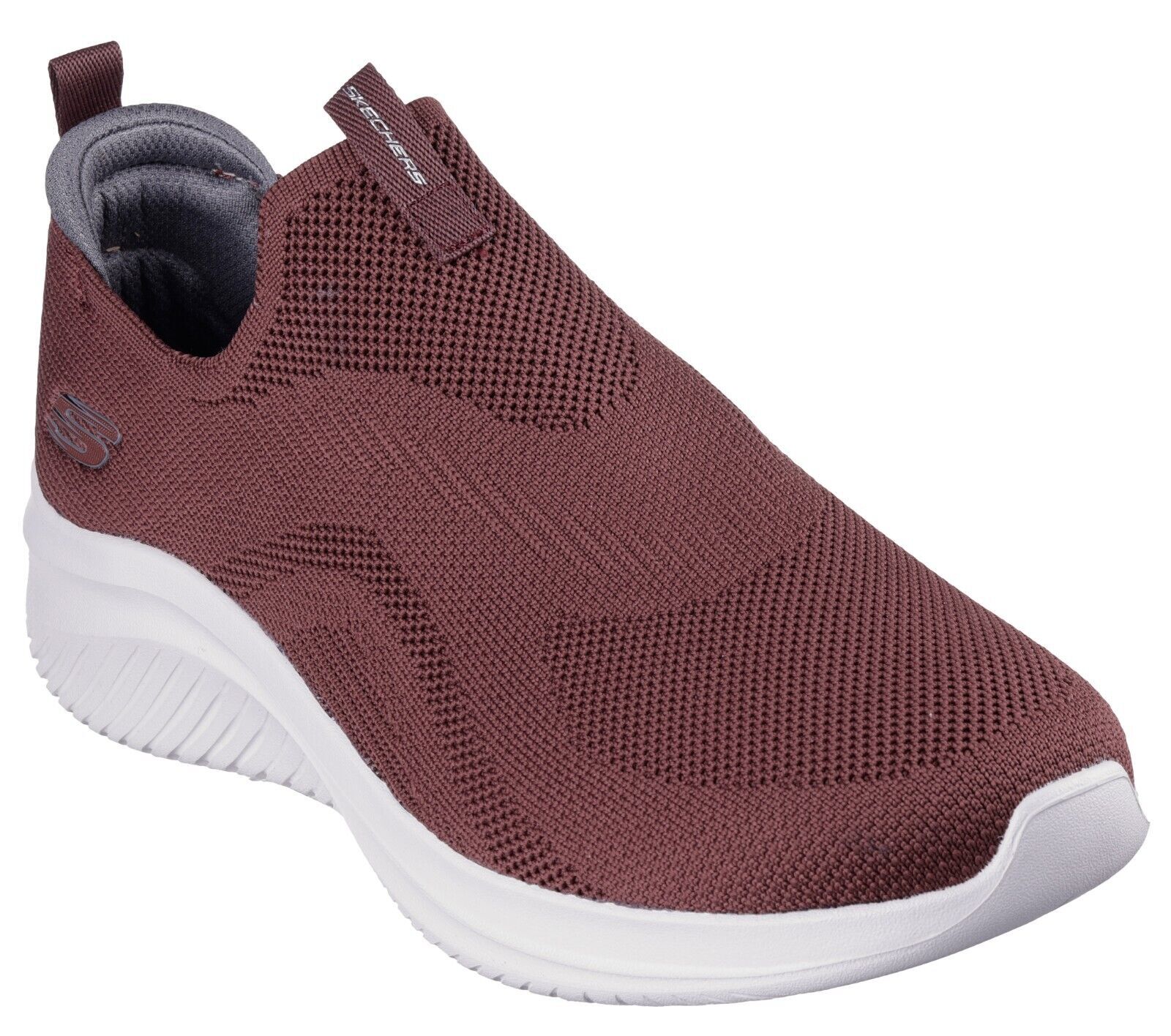 Men Skechers Shoes Slip On Sport Comfort Burgundy Memory Foam Casual Soft 232682