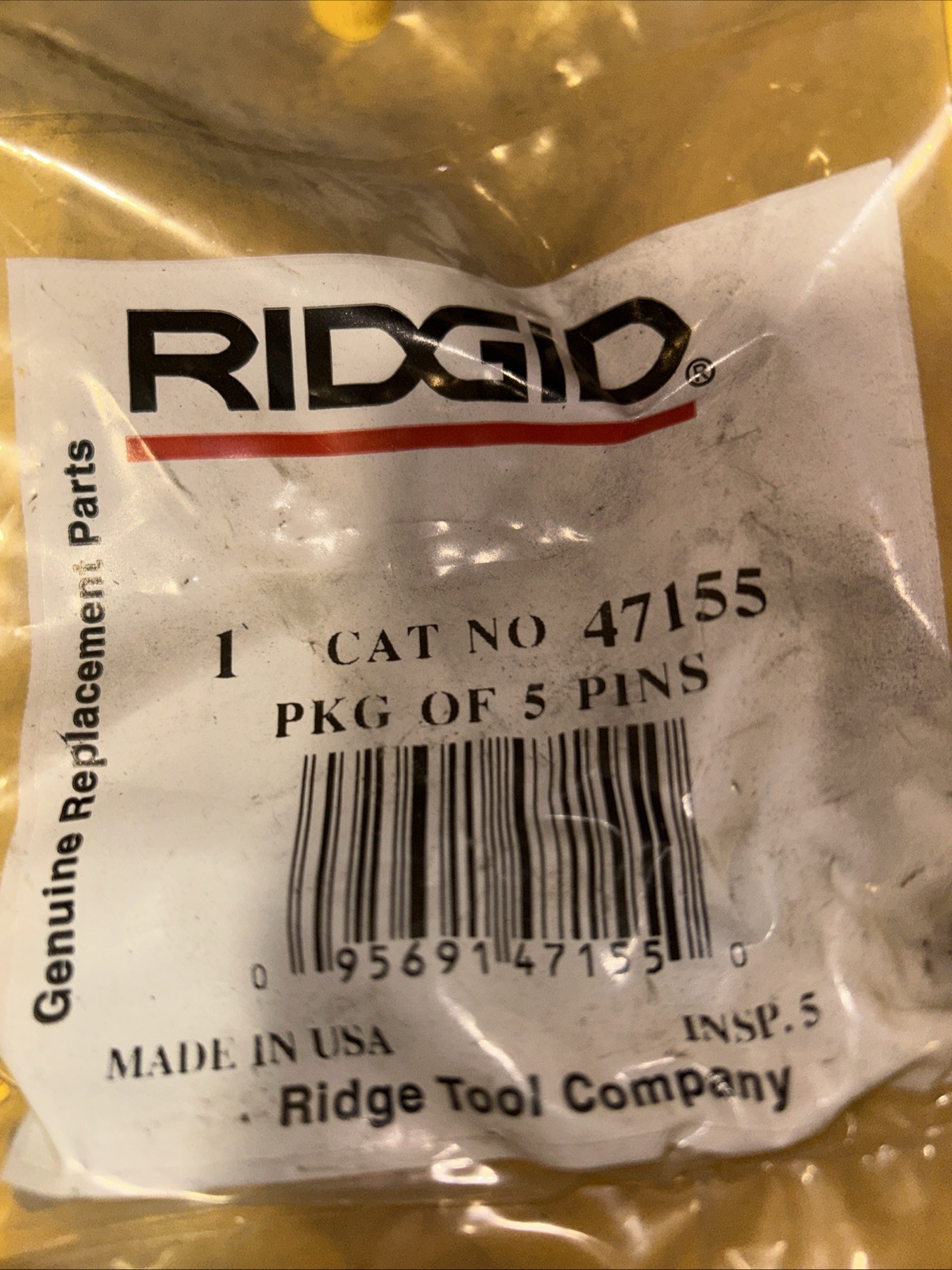 Ridgid 47155 PKG of 5 Pins (RC)