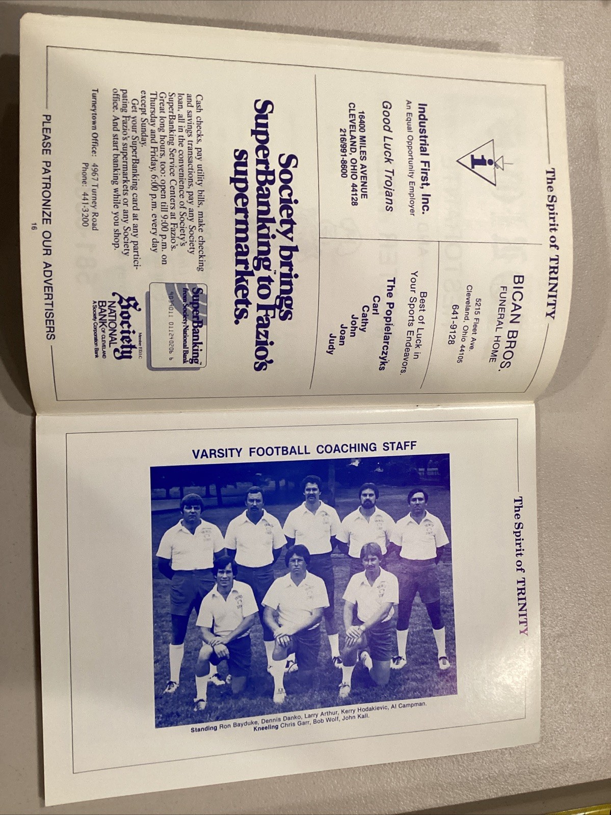 1979 Trinity v Cleveland Central Catholic High School Football Program