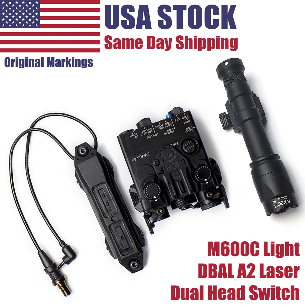 Airsoft DBAL-A2 Red Green Laser + Tactical Switch + M600C LED Flashlight Rifle