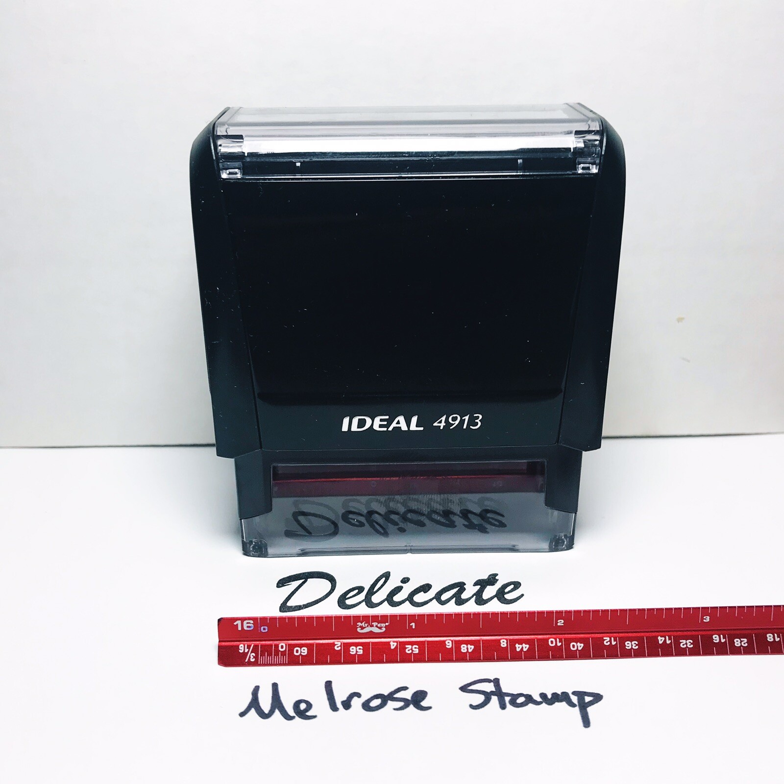 Delicate Rubber Stamp Black Ink Self Inking Ideal 4913