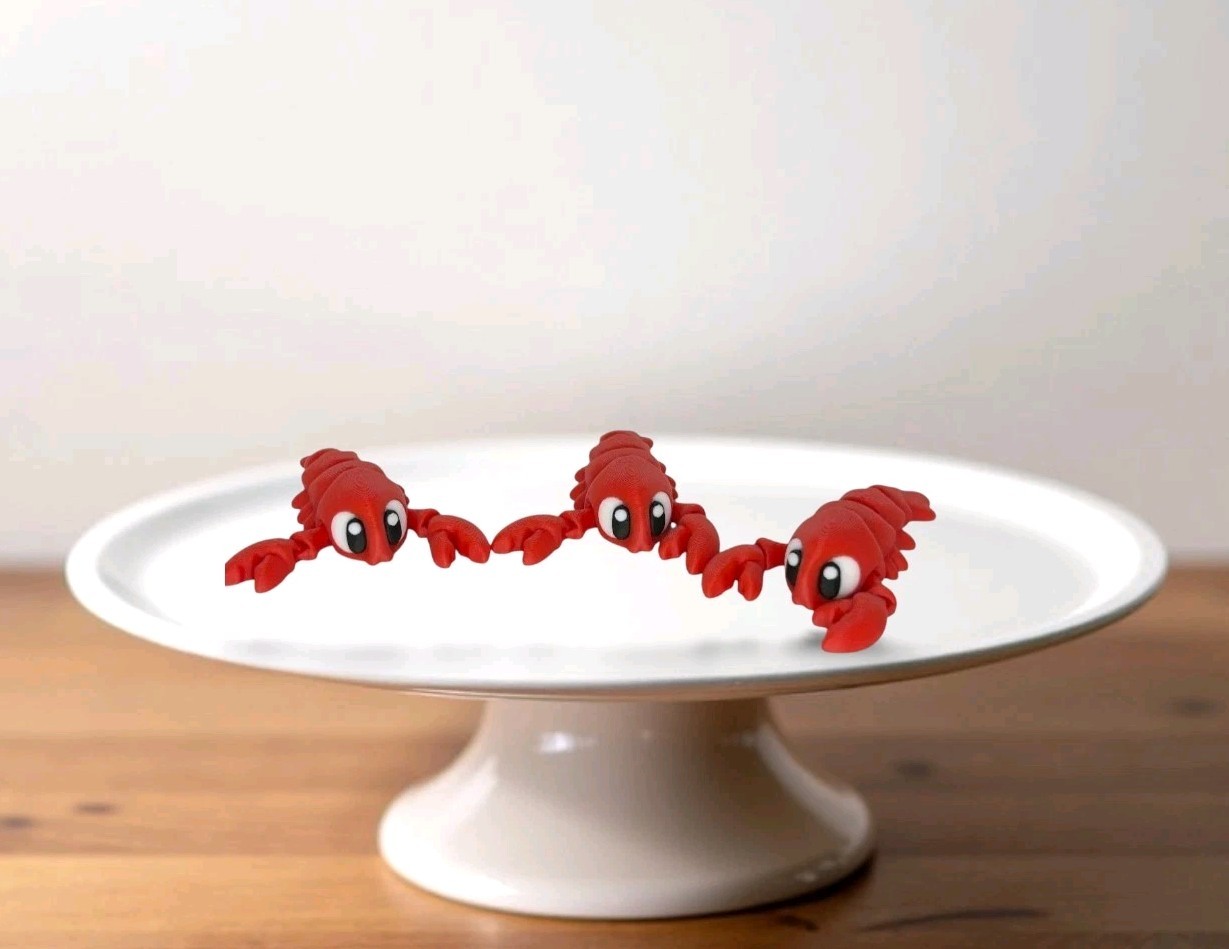 3D Printed Jiggle Pet Lobster