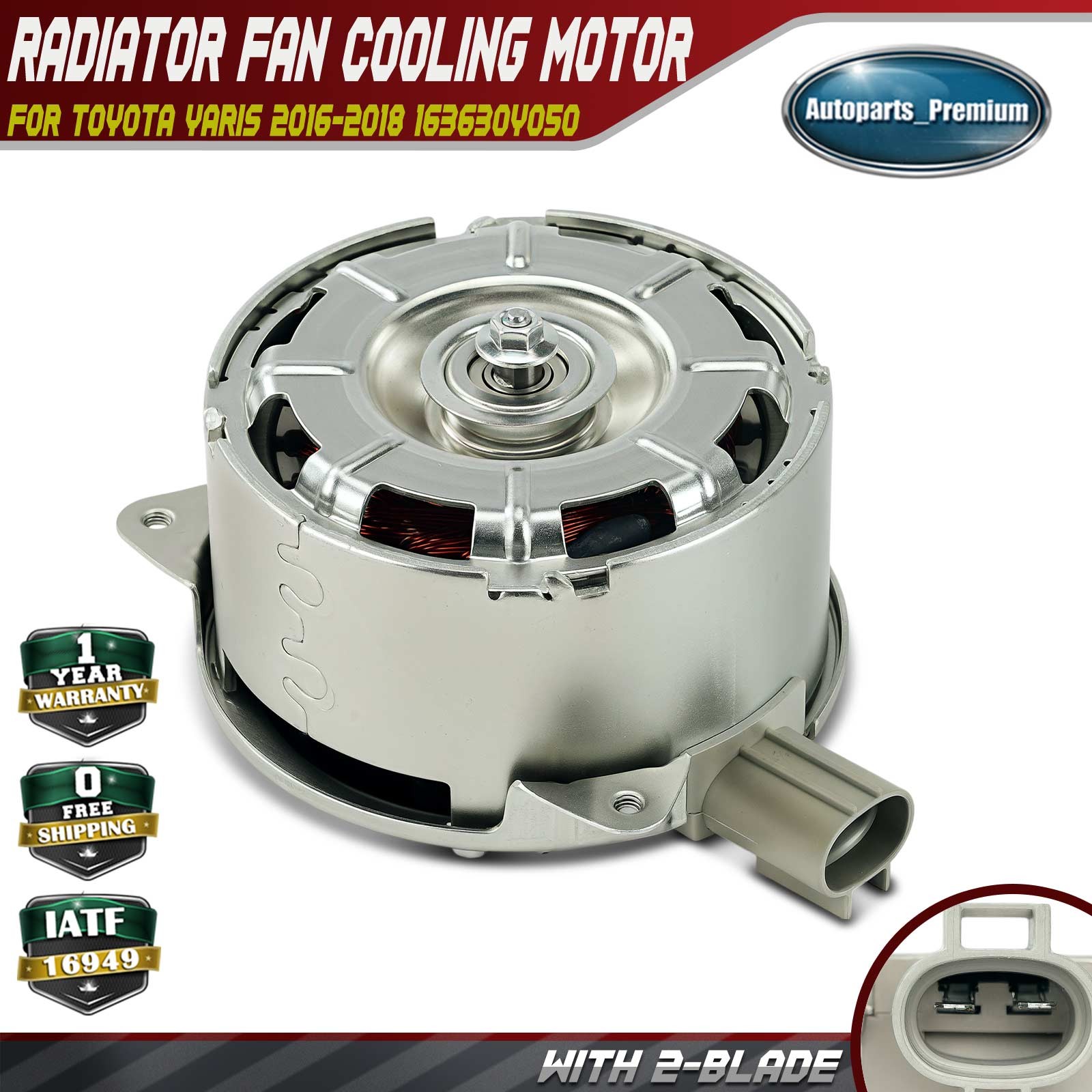 Radiator Fan Motor for Toyota Yaris 2016 2017 2018 Sedan Hatchback 163630Y050