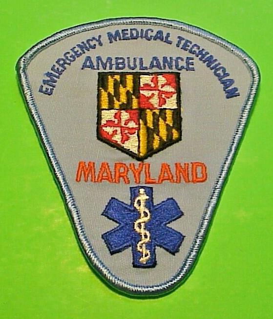 MARYLAND  EMERGENCY MEDICAL TECHNICIAN  EMT  AMBULANCE  4 1/2"  PATCH