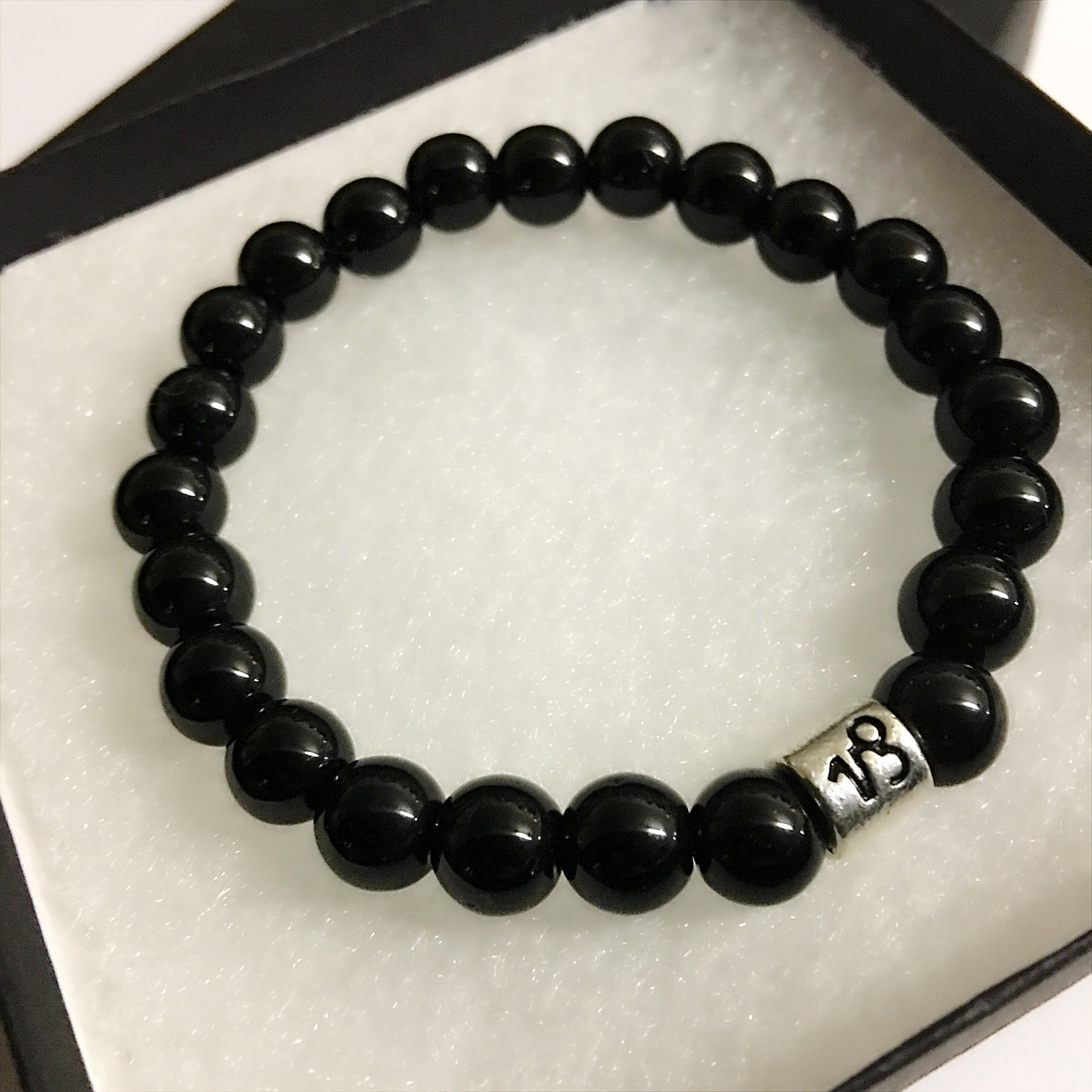 Capricorn Bracelet Black Obsidian Bead