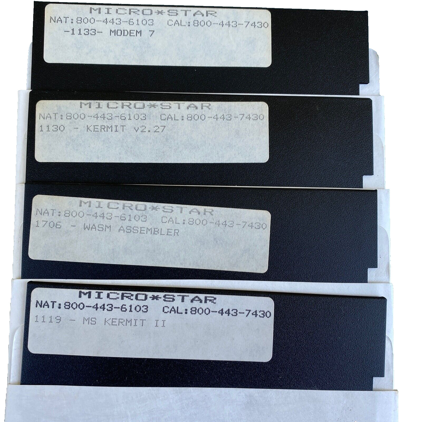 Micro Star Kermit v2.27 II WASM Assembler Modem 7 5.25” Floppy Disk PC Computer