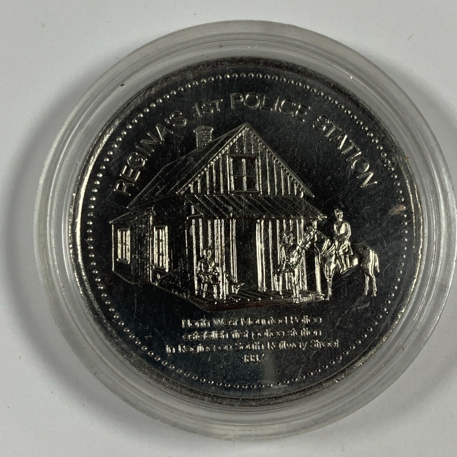 Regina SK CANADA 1979 RCMP Trade Token First NWMP Police Station Building C57