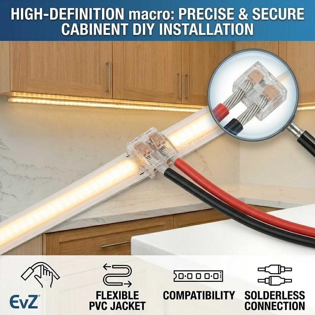 Versatile 20 AWG 2-Conductor Electric Cable - 66ft for Single Color LED Lighting