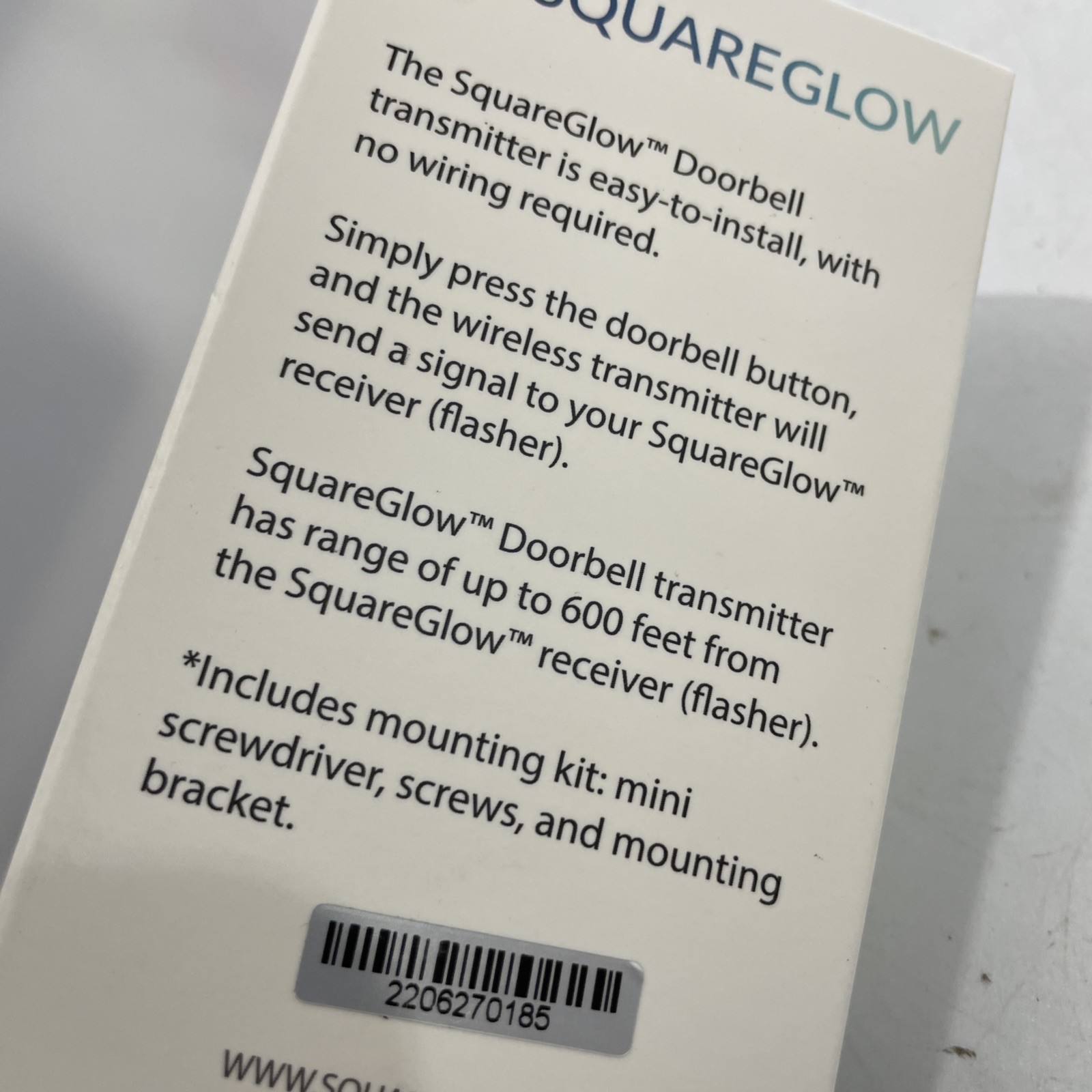 SquareGlow Doorbell Transmitter Fast Shipping.