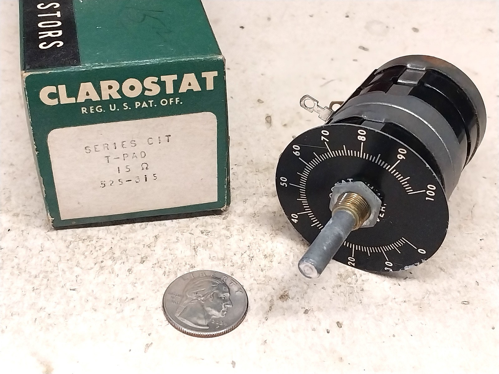 New Unused Clarostat 15 Ohm T Pad / Old Vintage Ham Radio Tube Speaker Audio Amp