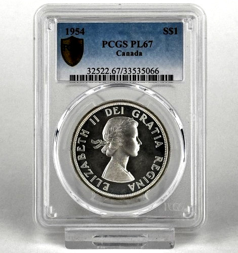 1954 Proof-like Canada Silver Dollar - PCGS PL 67