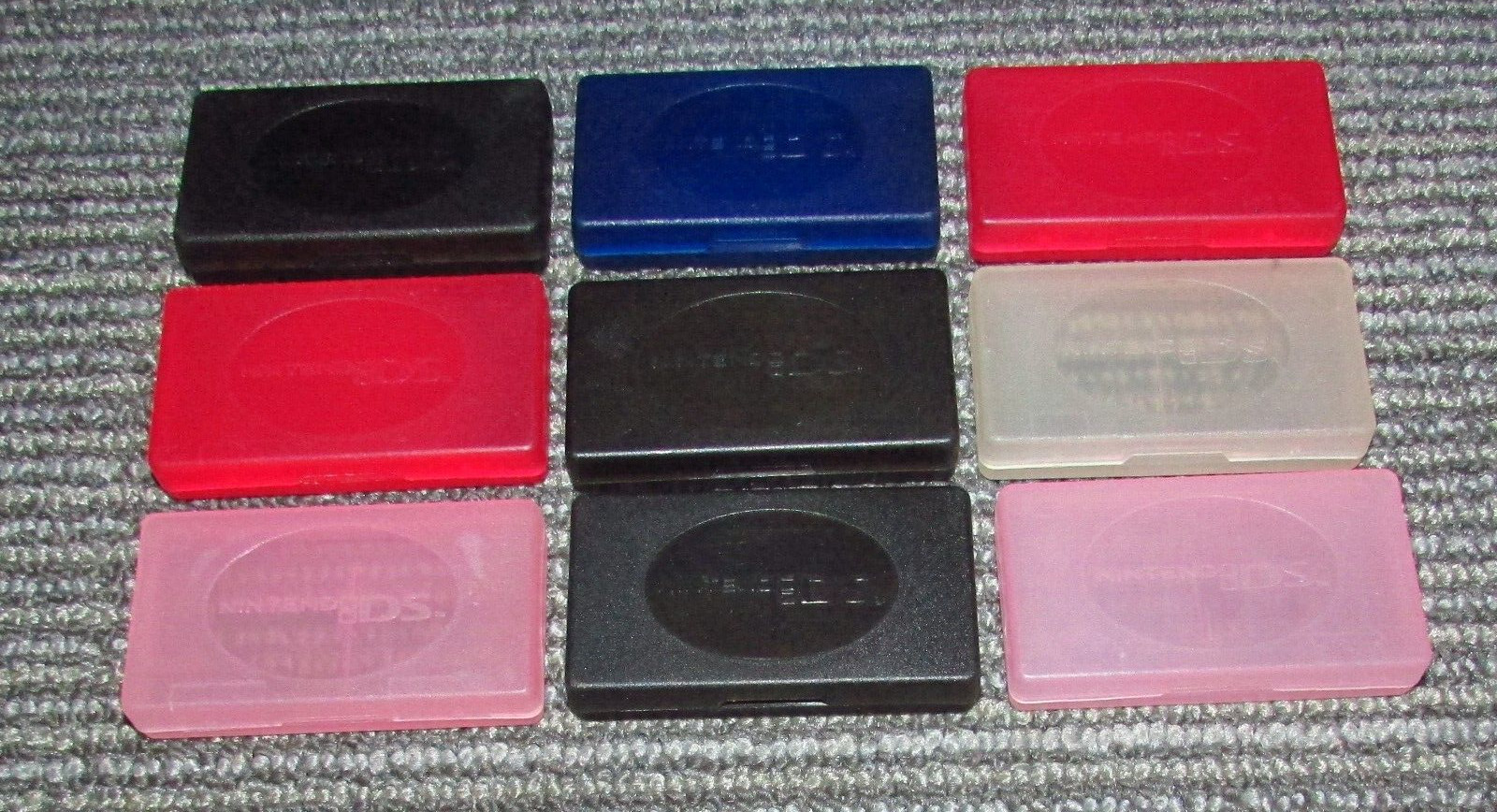Lot of 9 Plastic Storage Cases for Nintendo DS Games Fast Shipping