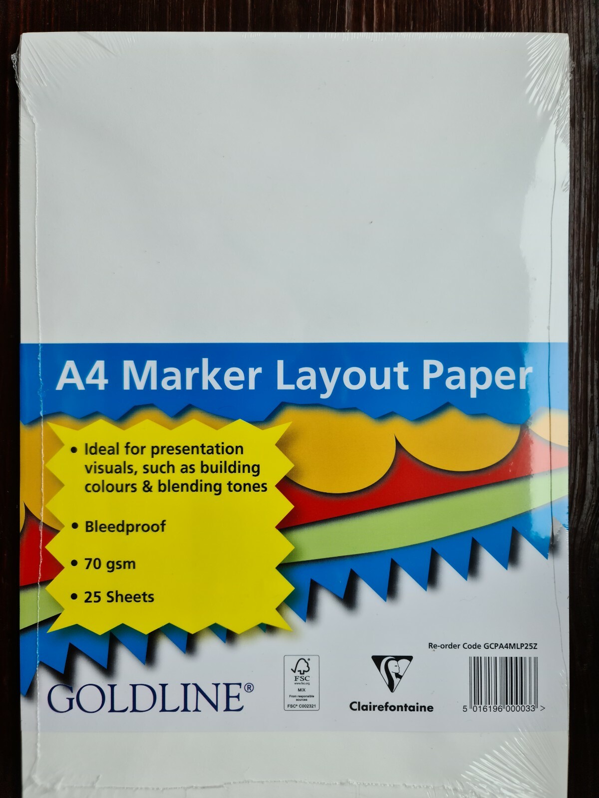 Clairefontaine Goldline A4 Marker Layout Paper, 70gsm, 25 Sheets, BNIP