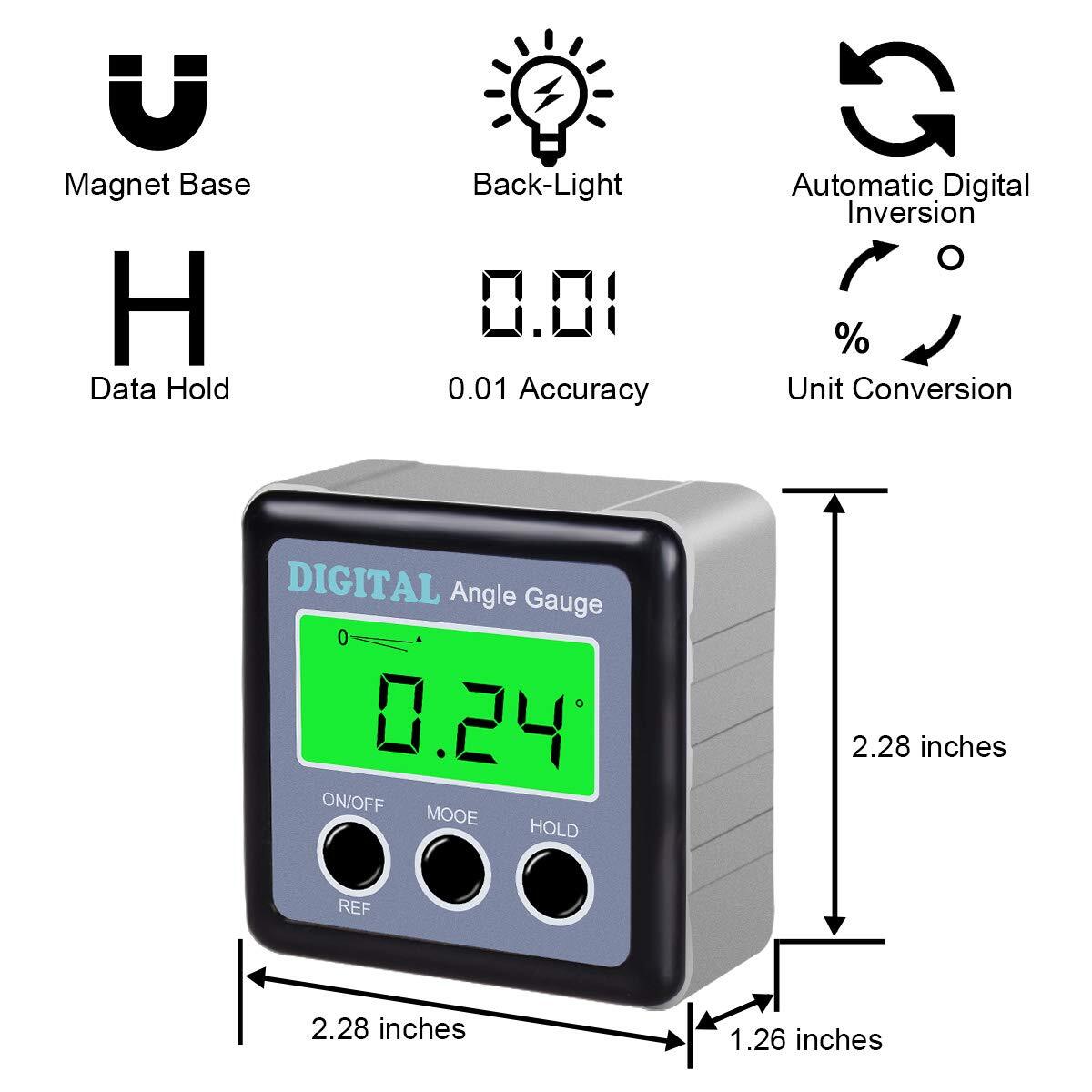 Digital Angle Gauge Angle Finder Magnetic Digital Level Protractor Table Saw Acc