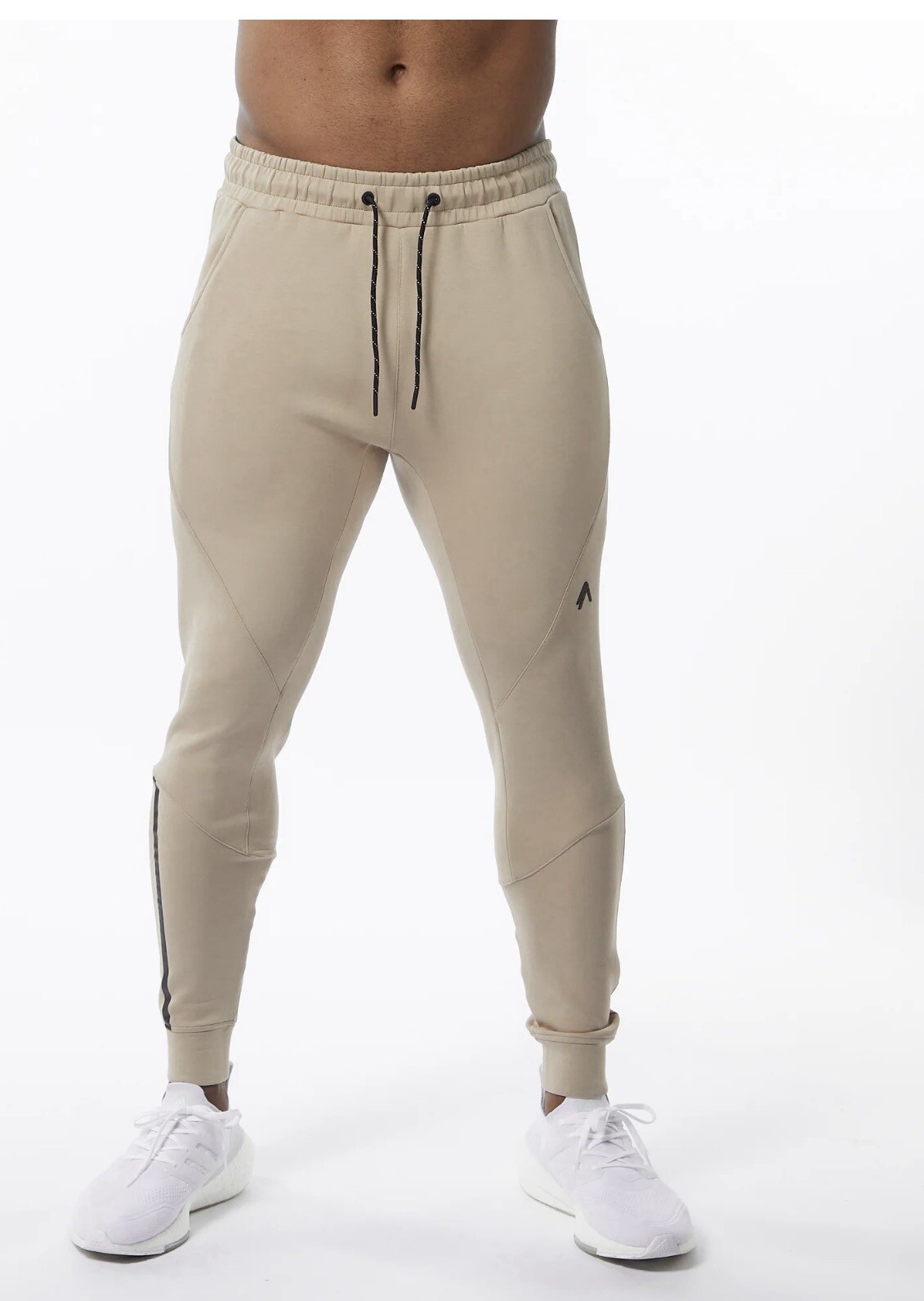 Alphalete Men’s Elmts Cuffed Jogger – Tan  , Size Large