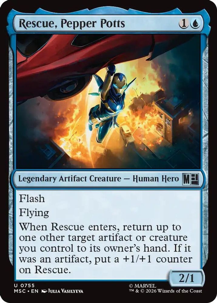 Rescue, Pepper Potts 755 NM/M Commander: Marvel MTG