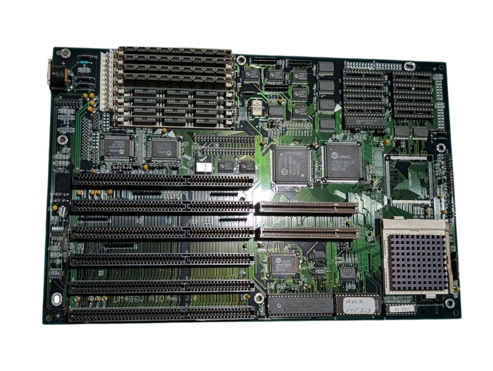 UNTESTED! CPU + RAM, ECS UM486V AIO (DIP) Rev. 2.0 Socket 3 SIMM ISA VLB Baby-AT