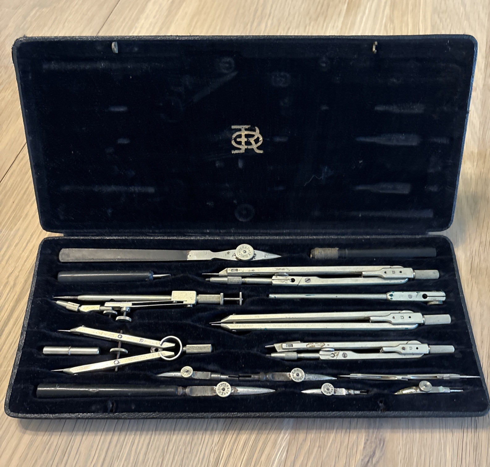 Vintage E.O. Richter D IX Technical Drawing Set Pre-WWII Dresden 100% Complete