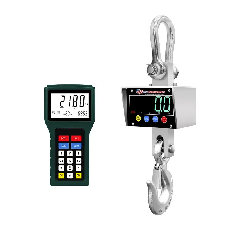 Stainless Steel 6,000 lb Crane Scale LED Display Wireless Display 300 ft Range