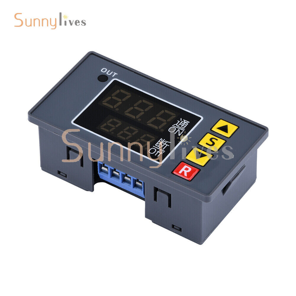 12V Automation Cycle Timer Delay Control Switch Relay Module w/ Dual LED Display