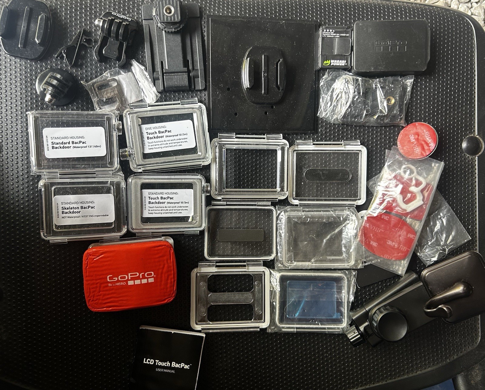 GoPro Hero 3/4 Accessories Lot- FeiyuTech G4 Gimbal Parts, BacPac Doors UNTESTED