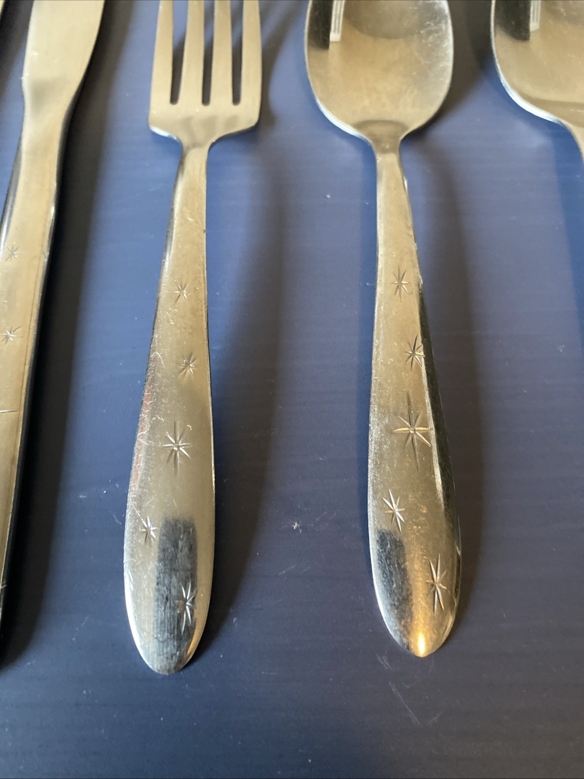 Mar-Crest Atomic Starburst Flatware Lot Mid Century