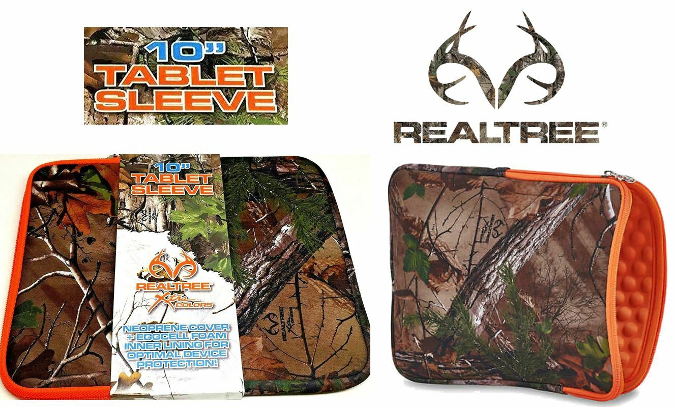 Green Camo 10" Apple iPad & Android Tablet Sleeve/Case/Cover by RealTree NEW
